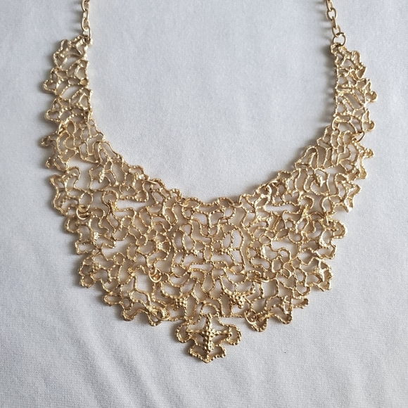 Amrita Singh Jewelry - Amrita Singh Golden Statement Bib Necklace